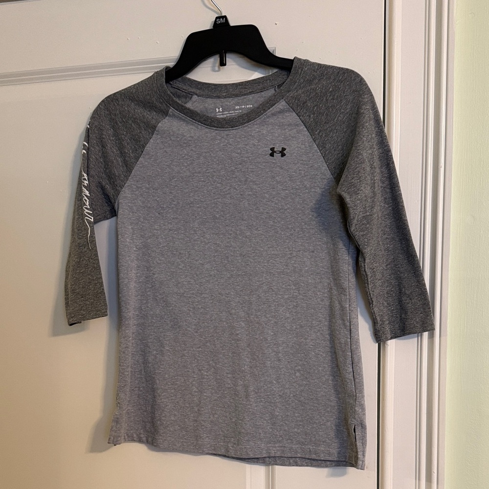 Under Armour Kids Two-Tone Gray Long Sleeve Tee